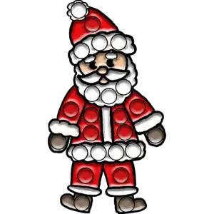 Pop-it Santa Claus imagen coloreada