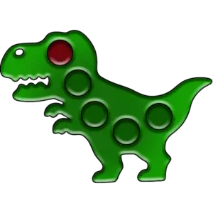 Dinosaurio con hoyuelos simple imagen coloreada