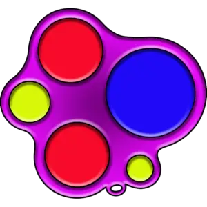 Hoyuelo simple 5 botones imagen coloreada