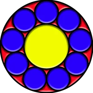 Cojinete de bolas de hoyuelo simple imagen coloreada