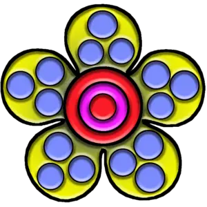 Flor de hoyuelo simple imagen coloreada