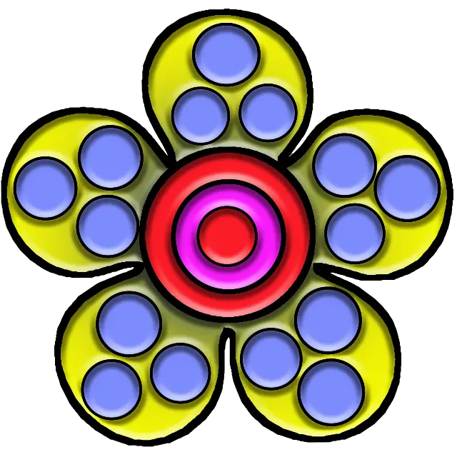 Flor de hoyuelo simple imagen coloreada