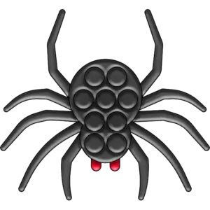 Araña de hoyuelos simple imagen coloreada