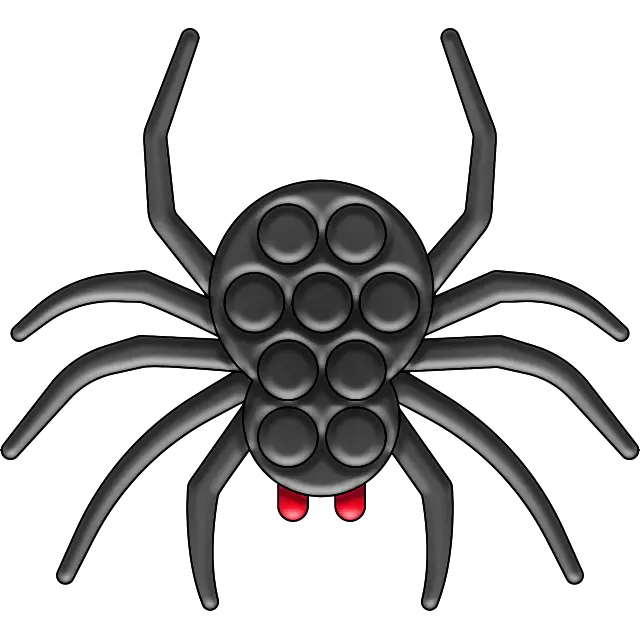 Araña de hoyuelos simple imagen coloreada