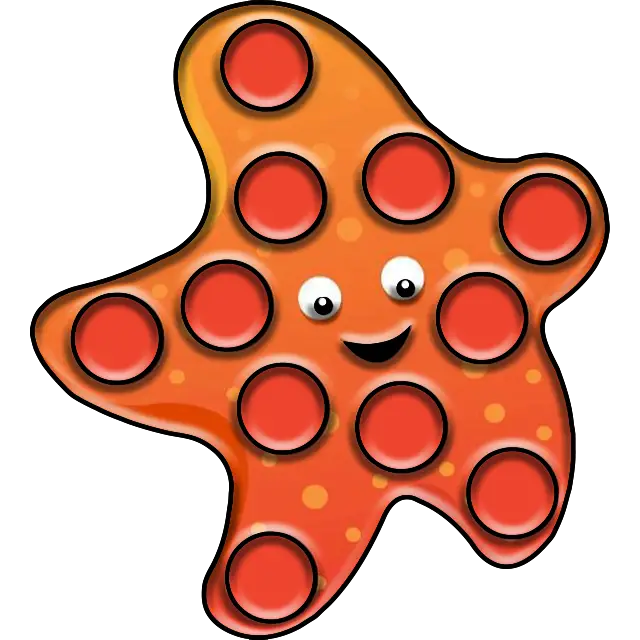 Estrella de mar con hoyuelos simple imagen coloreada