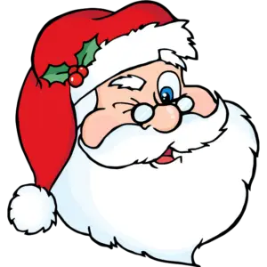 Santa Claus guiñando un ojo imagen coloreada