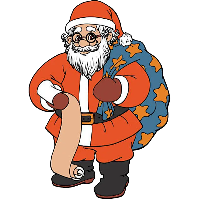 Navidad 2023 Santa Claus imagen coloreada