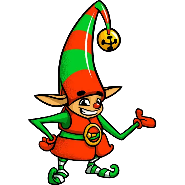 Personaje Elfo de Navidad imagen coloreada