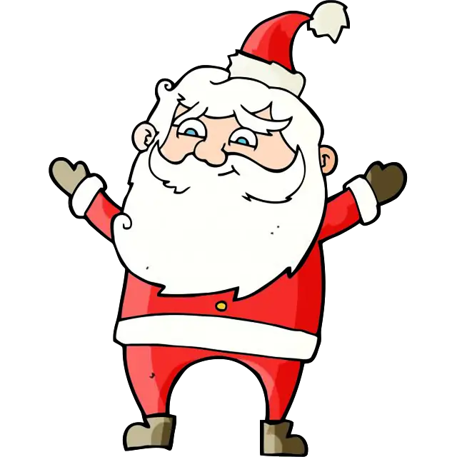 Navidad lindo Santa Claus imagen coloreada