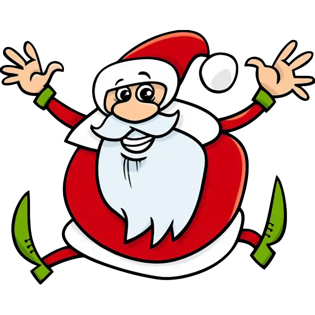 Feliz Navidad Santa Claus imagen coloreada