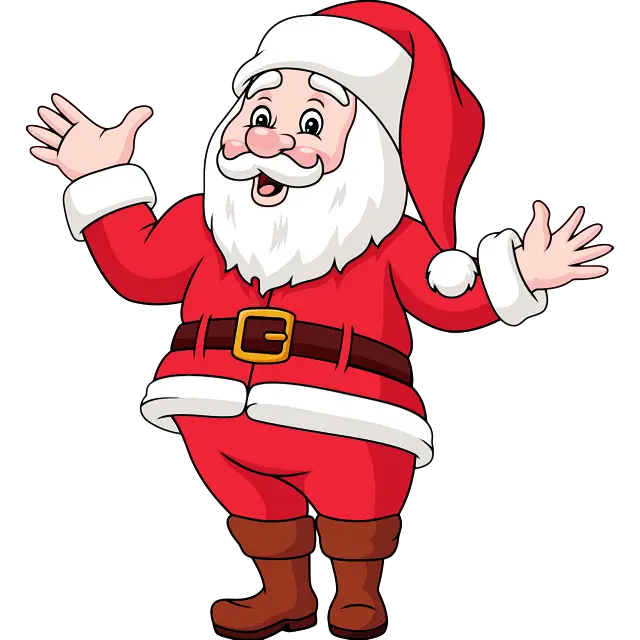 Feliz Santa Claus saludando imagen coloreada