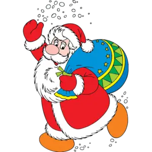 Feliz Santa Claus con regalos imagen coloreada