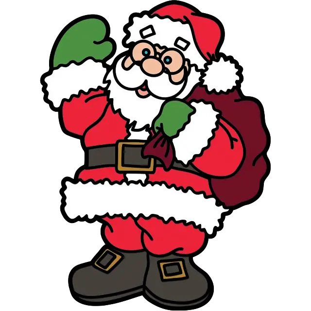 Ho Ho Ho Santa Claus imagen coloreada