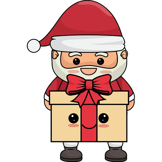 Regalo de Navidad de Santa Claus imagen coloreada