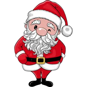 Preocupado Santa Claus imagen coloreada
