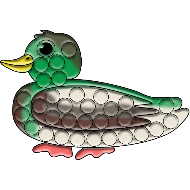Pop It Duck imagen coloreada