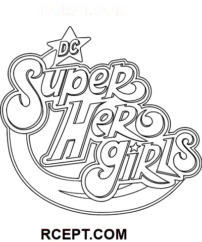 Logotipo de DC Super Hero Girls dibujo para colorear