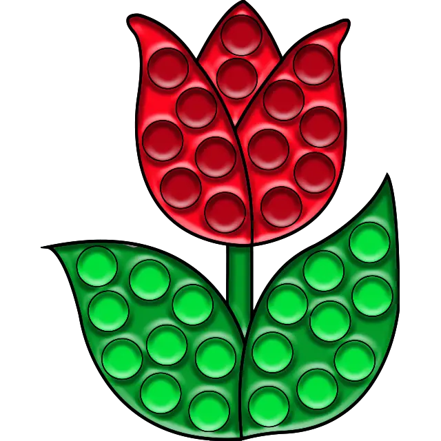 Tulipano Pop It immagine a colori
