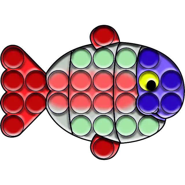 Popit di pesce grande immagine a colori