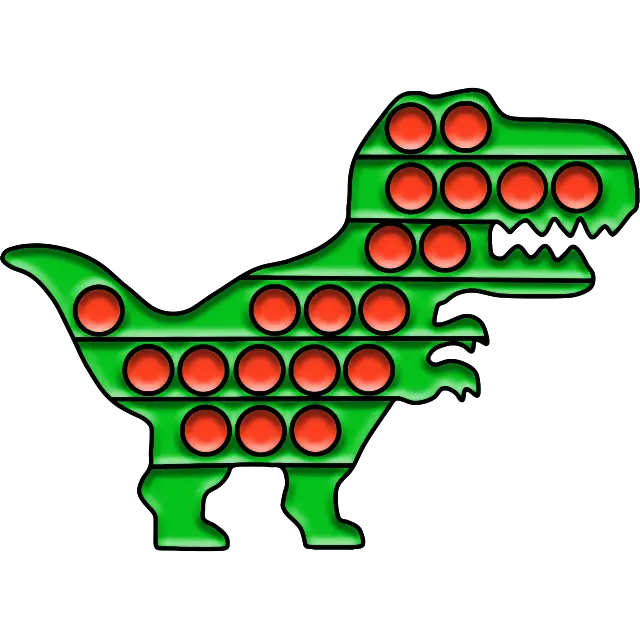 T-Rex Pop It immagine a colori