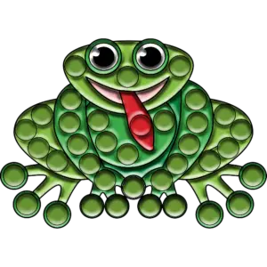 Pop-it Frog gratis immagine a colori