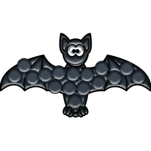 Pipistrello Pop-it immagine a colori