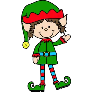 Elfo di Natale verde immagine a colori