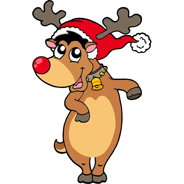 Natale felice Rudolph immagine a colori