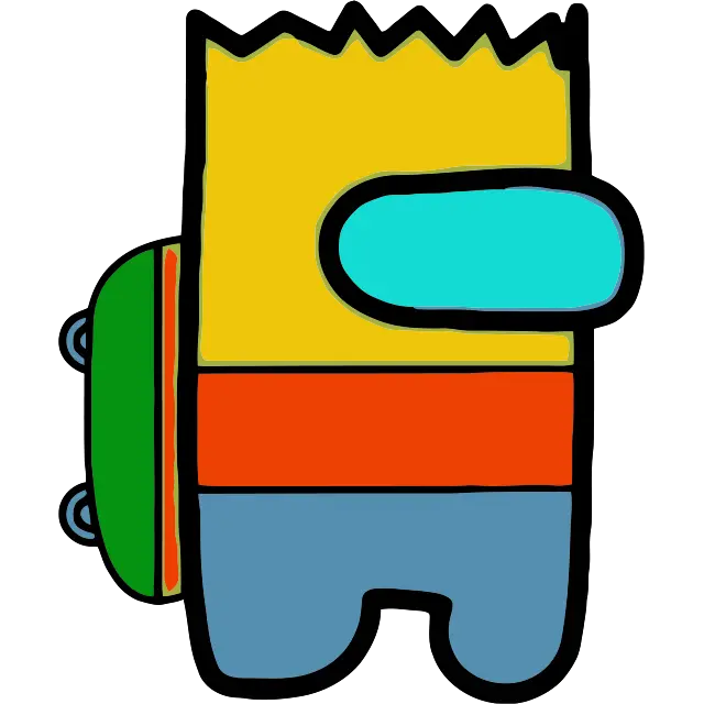 Bart Simpson tra noi immagine a colori