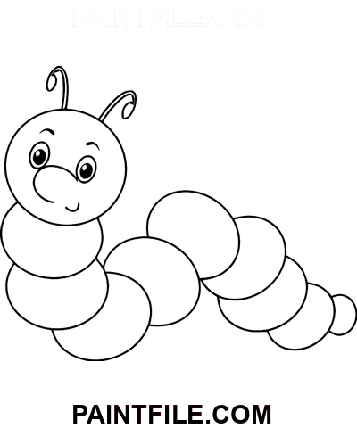 Eccellente bruco di disegno disegno da colorare