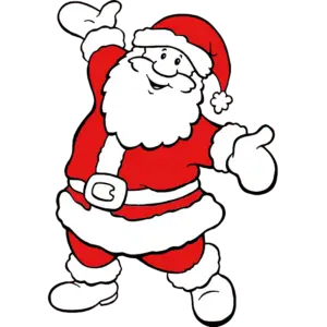 Happy Santa Claus For Kids fargebilde