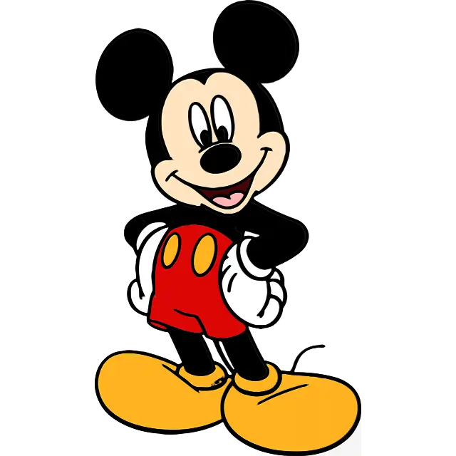 Mickey Mouse farvet billede