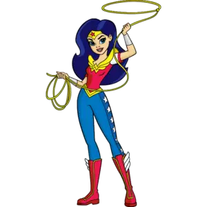 Superhelt Wonder Woman farvet billede