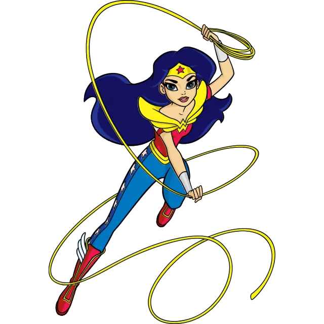 Superhelt Wonder Woman farvet billede