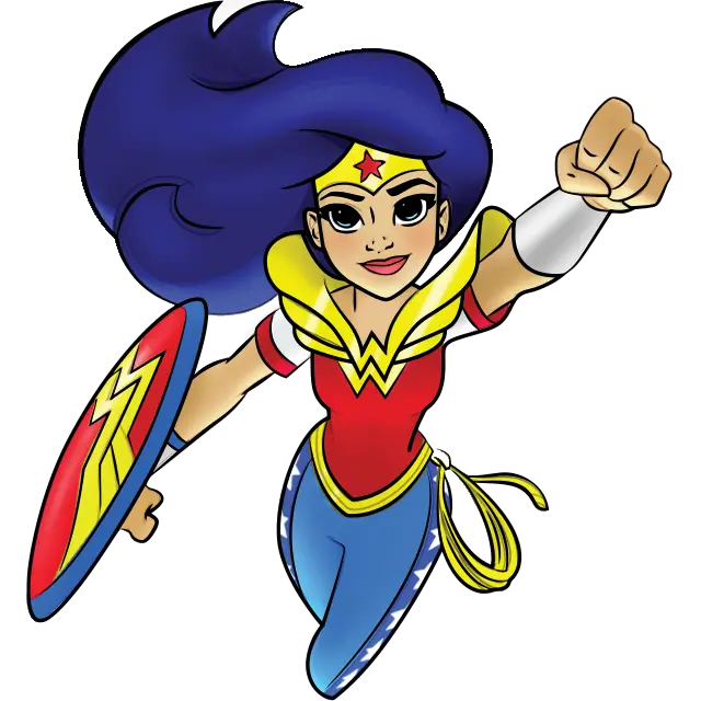 Herogirls Wonder Woman farvet billede