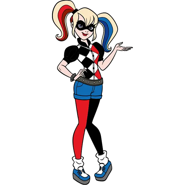 Harley Quinn Superhelt farvet billede
