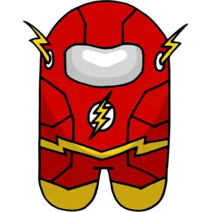 Flash Superhelt farvet billede
