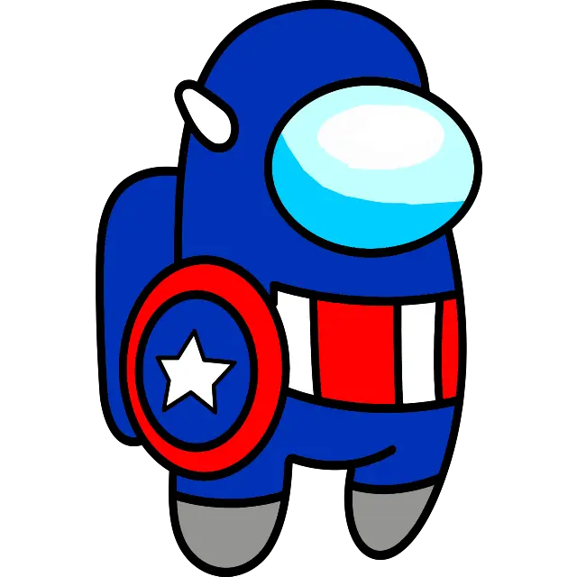 Captain America 4 farvet billede