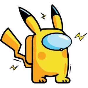 Pikachu kostume farvet billede