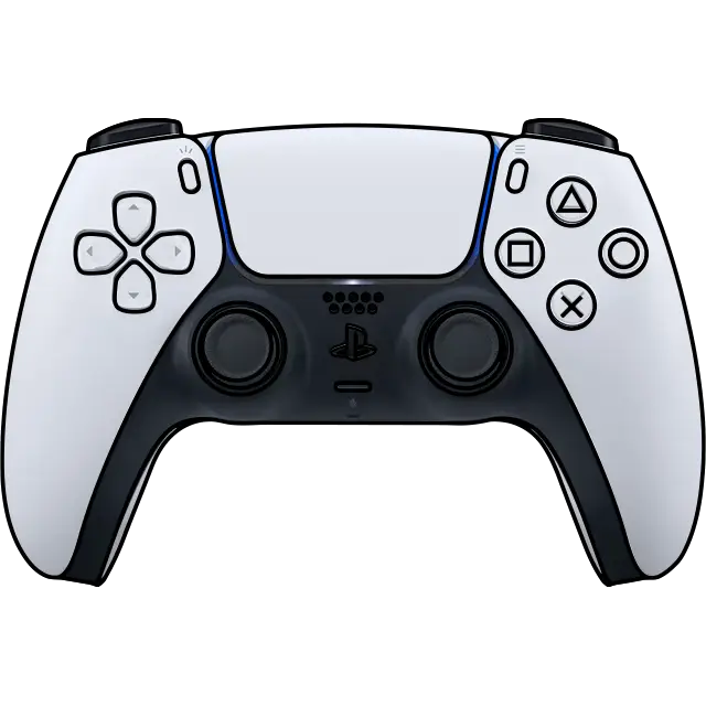 PS5-controller farvet billede