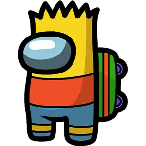 Bart Simpson farvet billede