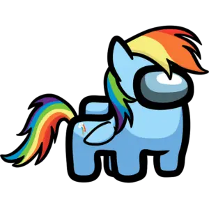Regnbue Dash Pony farvet billede