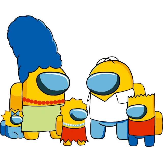 Familien Simpson farvet billede