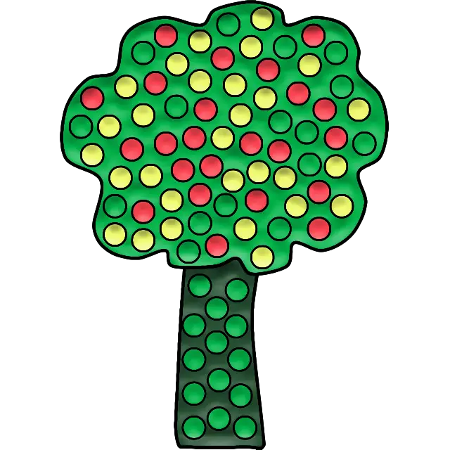 Æbletræ Popit farvet billede