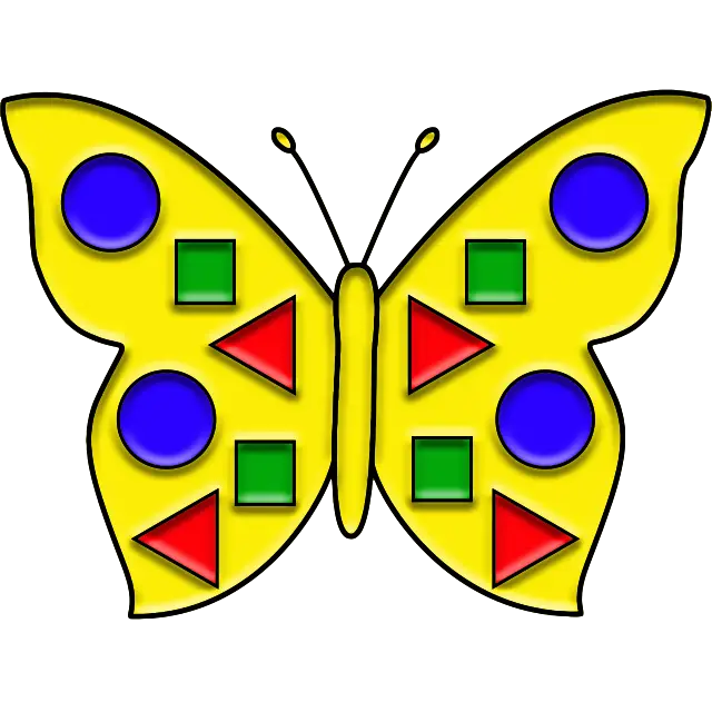 Sommerfugl enkel-dimple farvet billede