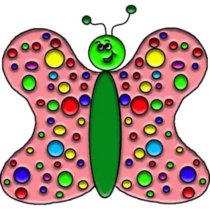 Glad sommerfugl farvet billede