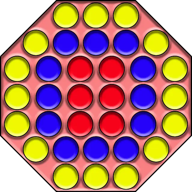 Octagon Pop det farvet billede