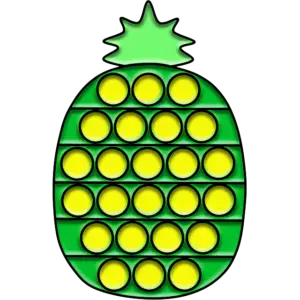 Ananas Popit farvet billede
