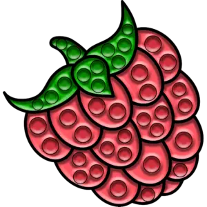 Hindbær Pop-it farvet billede