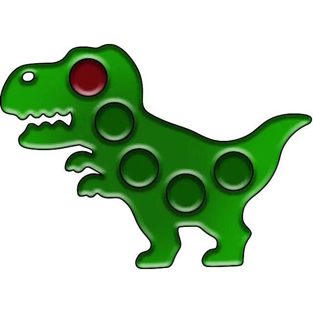 Enkel Dimple Dinosaur farvet billede